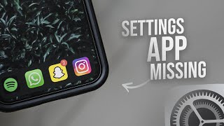 How to Fix Settings App Missing on iPhone tutorial [upl. by Arret]