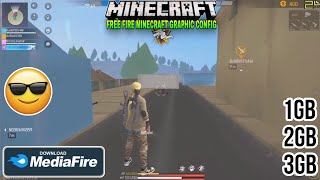 FREE FIRE MINECRAFT GRAPHICS IN FREE FIRE 🔥 PLAY WITHOUT ANY LAG  GRAFIK MINECRAFT FF CONFIG FILE😍 [upl. by Montfort]