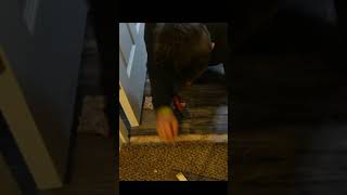 Installing A Transition From LVP To Carpet  Tuck amp Roll Method NO TACK STRIP [upl. by Eenafit]