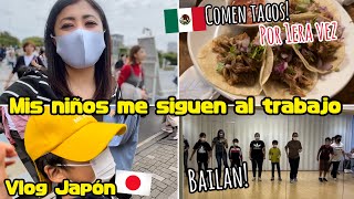 Niños japoneses reaccionan a Tacos mexicanos los comen por primera vez un día con mamá VLOG JAPON [upl. by Nilatak822]