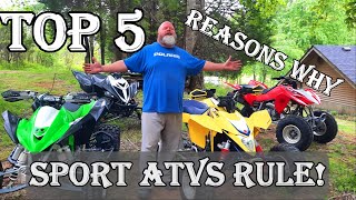 Top 5 Reasons Why Sportquads are better than 4x4 ATVs savesportquads Raptor700  LTR450  KFX450 [upl. by Othello403]