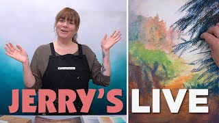 Jerrys LIVE Episode JL320 Landscape Using WaterSoluble Pastels [upl. by Annadiana]