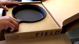 Field Company Cast Iron Skillet UnBox and First Cook [upl. by Rimidalb]