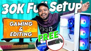 INSANE 🔥 Rs 30000 Gaming Editing PC Full Setup  AMD Ryzen 5500G  16GB RAM  30k Full Setup Pc [upl. by Atlante]