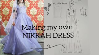 Making My Own Nikah Dress 💍👰🏻🌼Sewing My Wedding Dress rahmeenstudio nikahdressideas [upl. by Yxel]