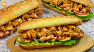 New Chicken SUBWAY Sandwich RecipeRamzan Recipe 2024 New Recipe 2024 Ramzan special recipes 2024 [upl. by Llenyr]