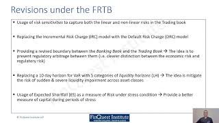 Revisions for risk capital under FRTB  A birds eye view [upl. by Hannahsohs220]