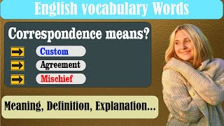 What does Correspondence mean  What is Correspondence   Correspondence meaning in English [upl. by Dasi]