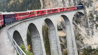 Prin prapastiile IADULUI ori in RAI  Cu trenul prin Alpii elvetieniLand Wasser Viaduct elvetia [upl. by Vasquez]