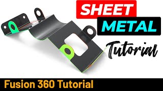 Fusion 360 Tutorial  Sheet Metal Exercise 249 [upl. by Cruz622]