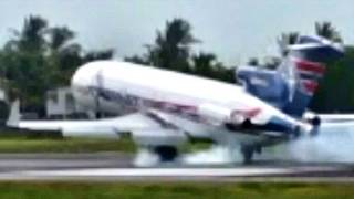 AmeriJet  Boeing 727 Landing and Takeoff at Princess Juliana Intl St Maarten HD1080p [upl. by Ahseele525]