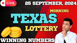 Texas Morning Lottery Results For  25 Sep 2024  Pick 3  Daily 4  All or Nothing  Powerball [upl. by Rammus166]