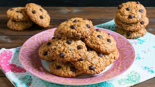 Galletas de Avena con Chips de Chocolate  Muy fáciles y ricas [upl. by Byrd]