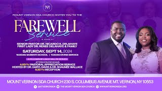 The Mt Vernon SDA Church  Pastoral Farewell Service Evening Program  September 14 2024 [upl. by Llyrehc470]