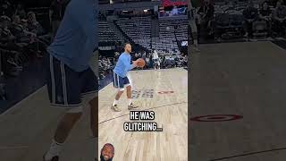 LeBron reacts to How the Slowest NBA Player Warms Up nba shorts [upl. by Nolyaw]