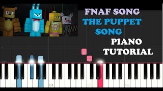 FNAF Song  The Puppet SongTryhardninjaPiano Tutorial [upl. by Hanima]