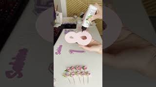 DIY Number Cake Topper Tutorial How to Make a Custom Cake Topper for Any Occasion [upl. by Toffic]