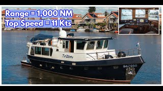 €295k STEEL 15Metre Liveaboard Trawler Yacht For Sale [upl. by Maleki]