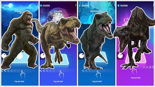 Jurassic World Gorilla🆚The Tyranosaurus🆚The Trex 🆚The Indoraptor CoffinDance Song Tiles Hop 376 [upl. by Sigrid971]