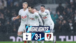 TOTTENHAM HOTSPUR 31 BOURNEMOUTH  PREMIER LEAGUE HIGHLIGHTS  NEW YEARS EVE WIN [upl. by Lilac526]