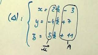 Equation paramétrique dune droite  GEOMETRIE SPATIALE MATHS TS [upl. by Rehtnug]