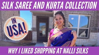 Indian Ethnic Wear Shopping in USA with prices  Nalli Silks California [upl. by Tonl]