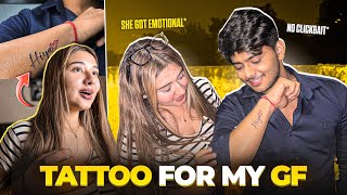 Surprise  Permanent Tattoo For Girlfriend ❤️ She Got Emotional 😭 No Clickbait [upl. by Landau]