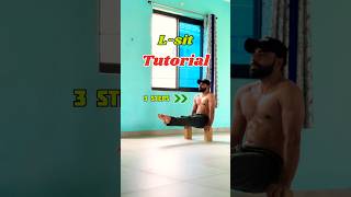 Lsit in 3 steps fitness motivation workout bodyweightworkout homeworkout lsit [upl. by Annoik901]