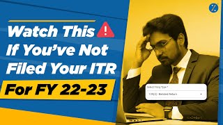 Havent filed ITR For FY 202223 Know The Last Date to File ITR This Year Or Pay Rs 5000 Penalty [upl. by Hooker427]