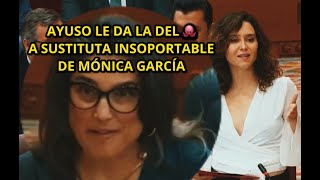 Sustituta insoportable de Mónica García celebra la no dimisión de su amo Ayuso le da la del 🐙 [upl. by Baecher649]