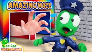 Pea Pea Police Pretend Play Escape From Giant Mysterious Maze 🔐 Funny cartoon  Pea Pea Wonderland [upl. by Mccartan853]