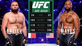 SHAMIL GAZIEV vs DONTALE MAYES FULL FIGHT UFC ABU DHABI [upl. by Joette978]