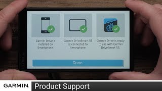 Support Garmin Drive™ App Setup on an Apple Device with a Garmin DriveSmart™ 5565 [upl. by Gabby883]