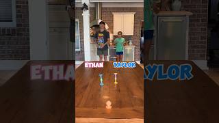 Brother vs sister pop darts challenge siblings familygamenight [upl. by Ablem]