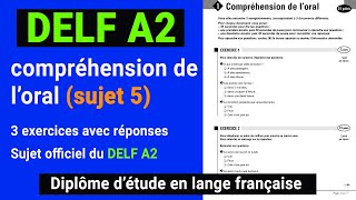 DELF A2  Compréhension de loral sujet complet 5  French Listening Practice DELF A2 [upl. by Sehcaep]