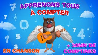 Apprenons tous à compter  Comptine par Foufou Lets all learn to count in song in FRENCH 4K [upl. by Pepin]