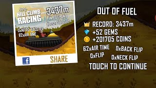 Hill Climb Racing Hovercraft amp Bogland  3437m WR [upl. by Kalle]