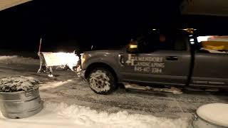 Winter Storm Ember plowing the first driveway and the parking lot at Tettas Market [upl. by Isidore687]