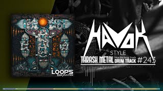 Thrash Metal Drum Track  Havok Style  170 bpm [upl. by Arreyt434]