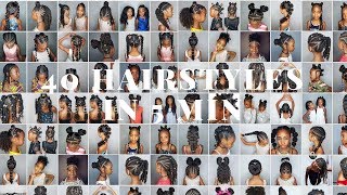 40 hairstyles for Girls in 5 min ENJOY [upl. by Eltsyrc]