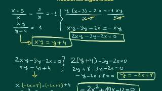 NSC Vivero Sistemas de ecuaciones no lineales con Fracciones Algebraicas I [upl. by Nemsaj939]