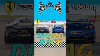 Ferrari sf90 vs skyline r34 😈🗿🗿shorts draceracing gtr35 [upl. by Brew]