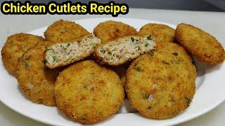 Chicken Cutlets Recipe  चिकन कटलेट बनाने का बिल्कुल आसान तरीका  Chicken Cutlets Recipe Chef Ashok [upl. by Aivlis]