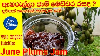 ඇඹරැල්ලා ජෑම්  How To Preserve Your Extra June Plums Ambarella Jam June Plums Jam  Abarella Jam [upl. by Ihcur640]