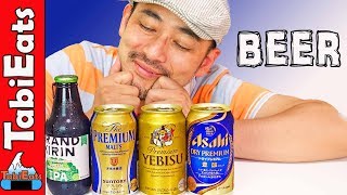 PREMIUM JAPANESE BEER Taste Test [upl. by Ynnaffit628]