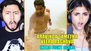 ARAVINDHA SAMETHA  Jr NTR  Intro Fight Scene Reaction  Jaby Koay amp Rayna Vallandingham [upl. by Oxley]