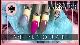 CLASE 8 1 de 4 💅 Cómo hacer UÑAS ESCULPIDAS en GEL con TIPS punta SQUARE 💅 [upl. by Joelynn]