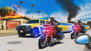 Police Escorting Longest Car in GTA 5 RP [upl. by Mariken]