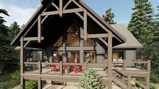 Trout Creek Montana  A custom True North Log Homes Design [upl. by Bennett]