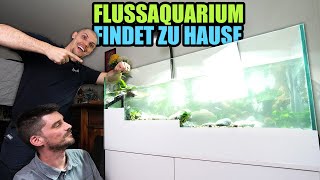 Wir bauen das FLUSSAQUARIUM beim GEWINNER auf [upl. by Ardie]